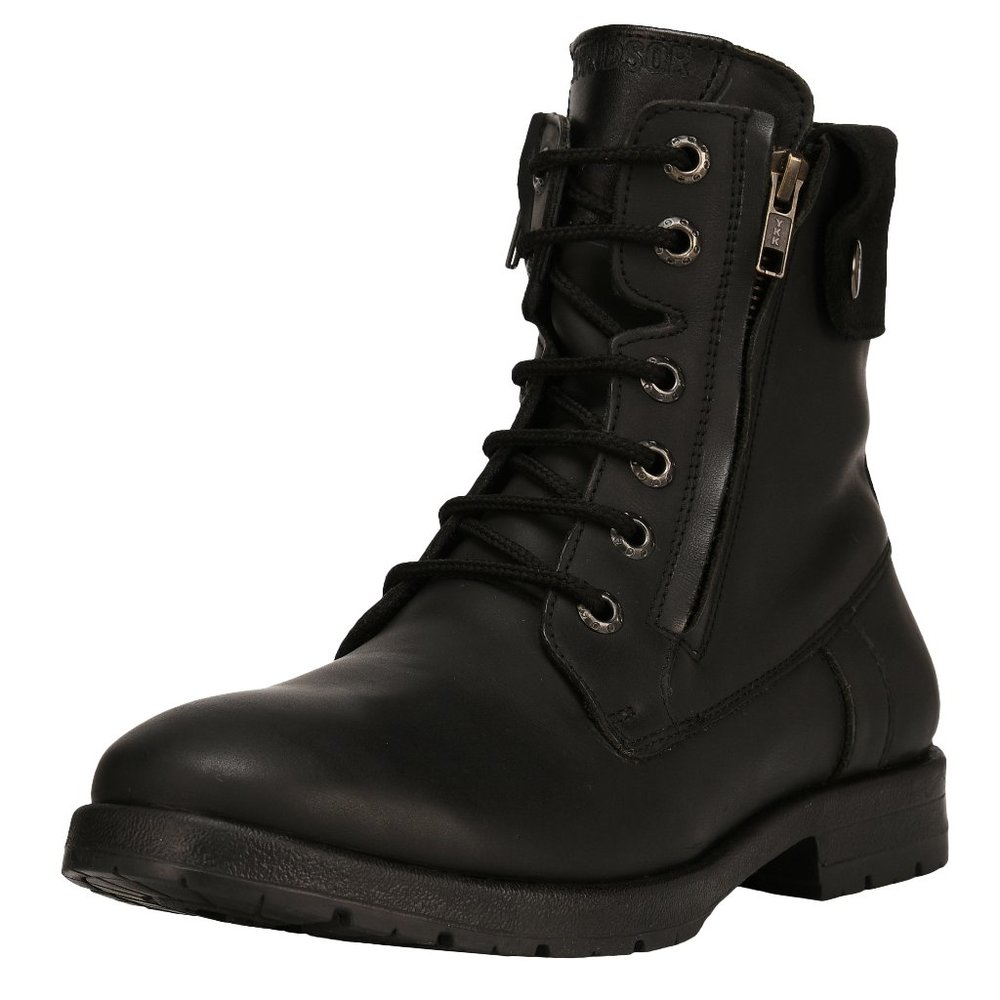 LIBERTYZENO Men's Black  Lace-Up Casual Boots